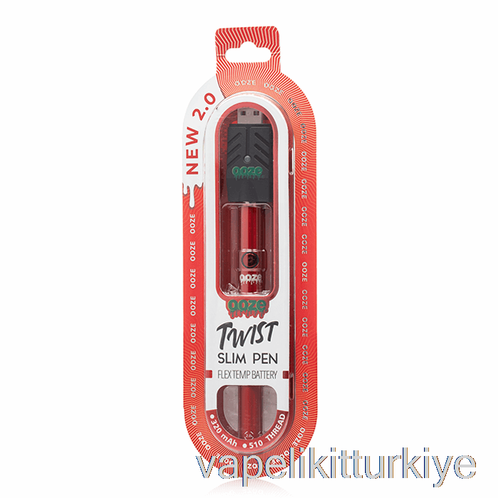 Vape Elektronik Sigara Sızıntısı Ince Büküm Kalem 2.0 Esnek Geçici Pil Yakut Kırmızı
